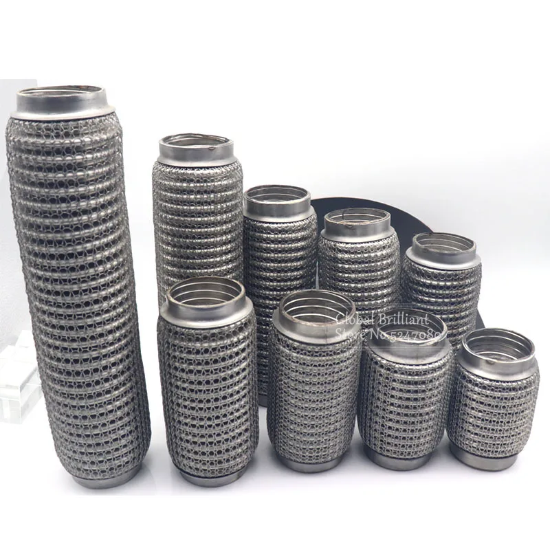 

Car Exhaust Tube Inlet 51MM/60MM Stainless Steel Exhaust Flex Pipes Tube Flex Coupler With Interlock Super Flexible Mesh Bellows