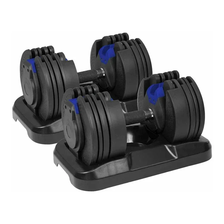 20KG Adjustable Gym Free Weight Fitness Rubber-Covered Dumbbells Iron And Steel Material Selective 3KG And 5LB Weight Lifting