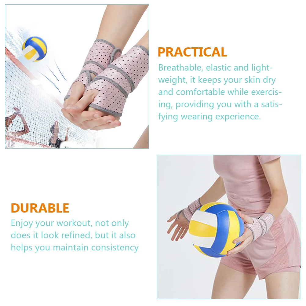 زوج واحد من دعامة دعم المعصم الرياضية القابلة للتعديل للنساء تستخدم واقي معصم مرن قابل للتنفس للكرة الطائرة للتدريب على التمرين