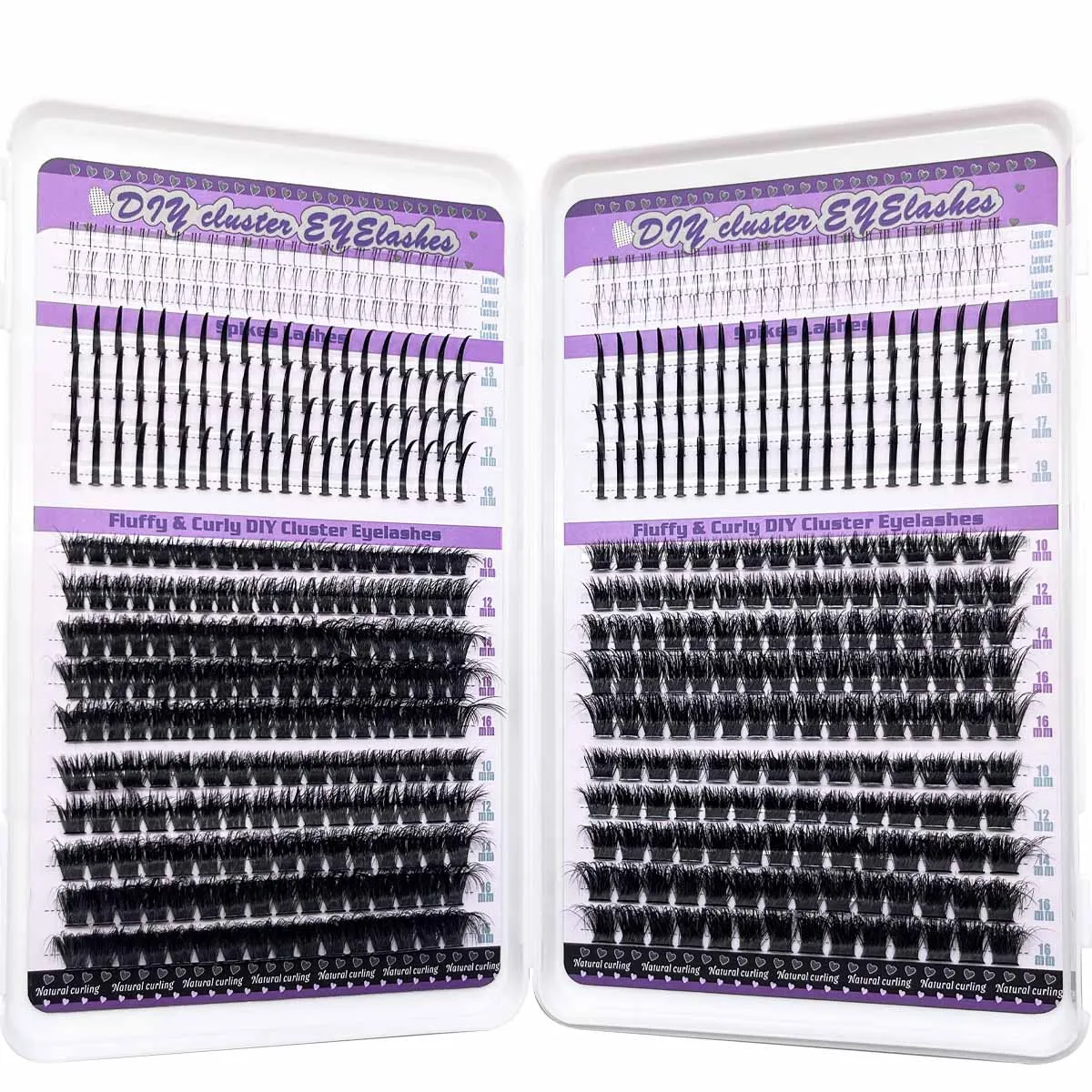 まつげエクステ用下まつげブック+スパイクまつげクラスター 30D-160D まつげクラスターエクステ つけまつげ ワイズマンガクラスター アニメキャラ