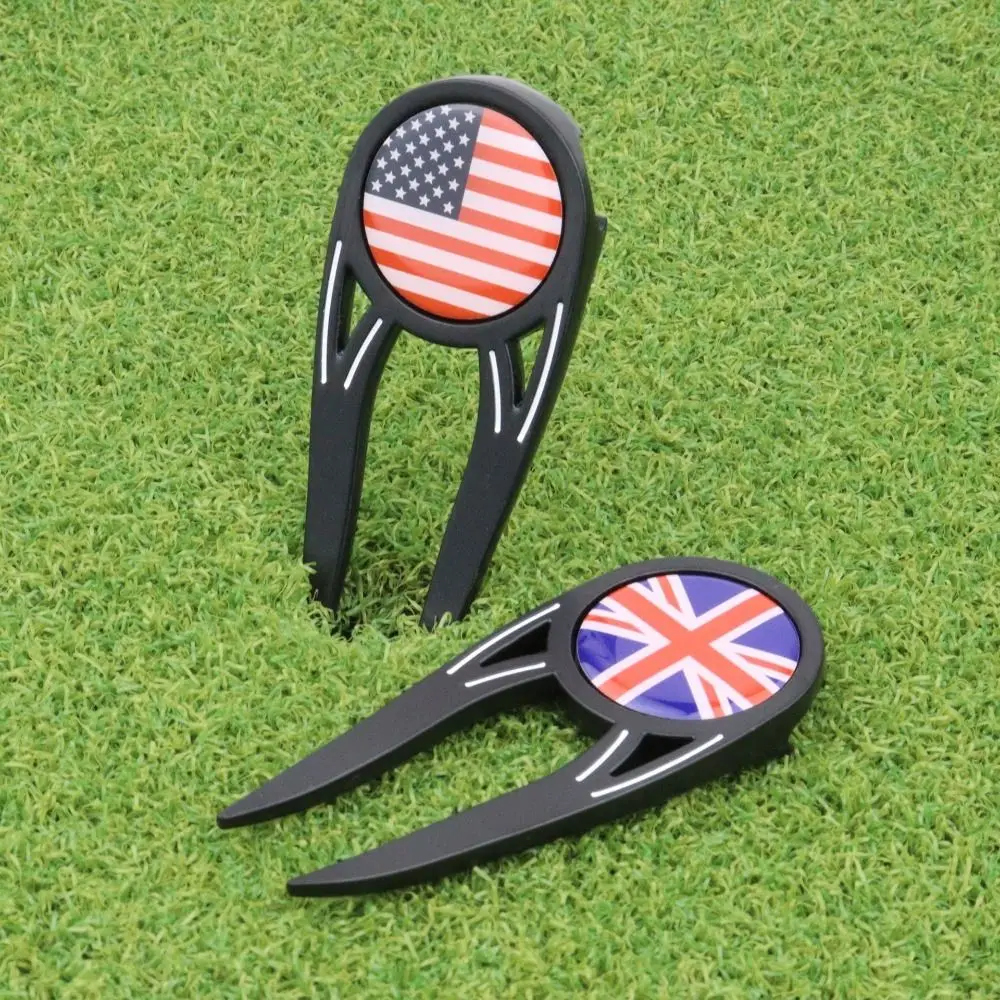 

Golf Accessories Zinc Alloy Golf Green Fork Portable Multifunctional Divot Fork Magnetic 4 in 1 Golf Ball Marker Golf Club