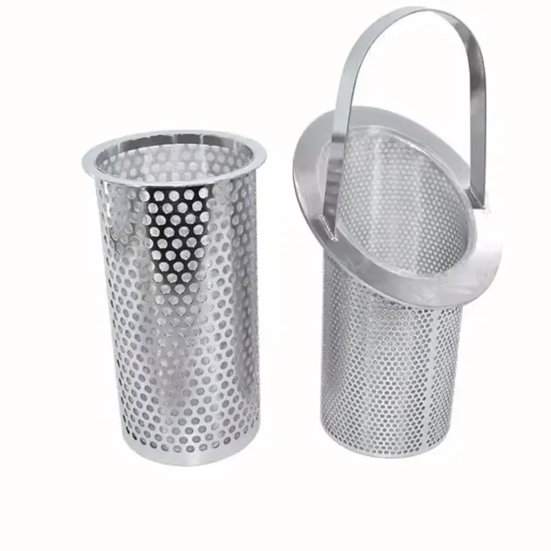 for OEM Double Braided 304 316L Stainless Steel Wire Mesh Cylindrical Porous Corrosion Resistant Filter Basket