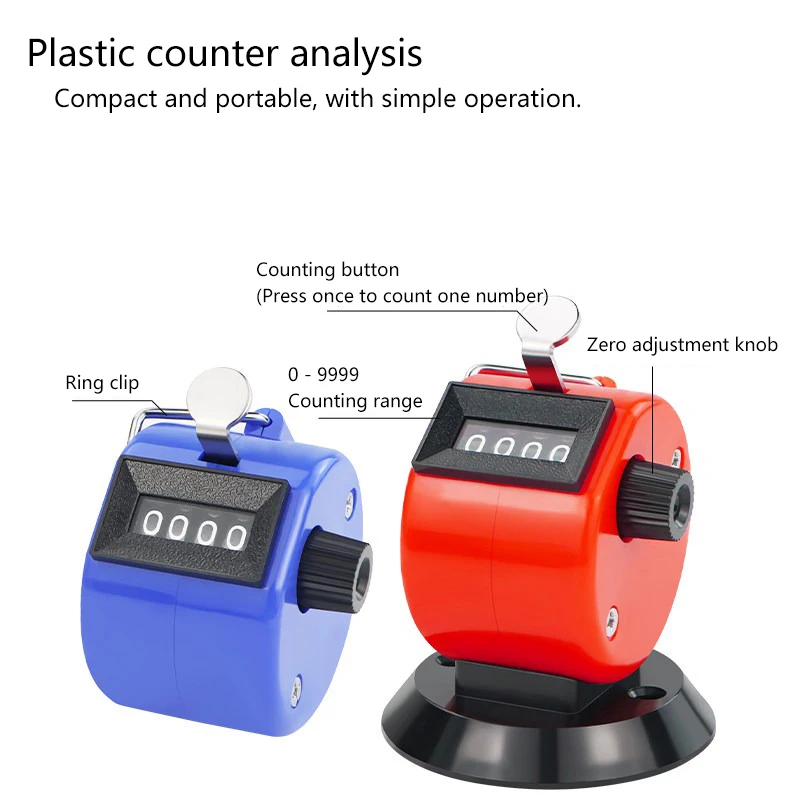 Counting device plastic manual counting device aviation point counter mechanical manual with base for warehouse use for manual