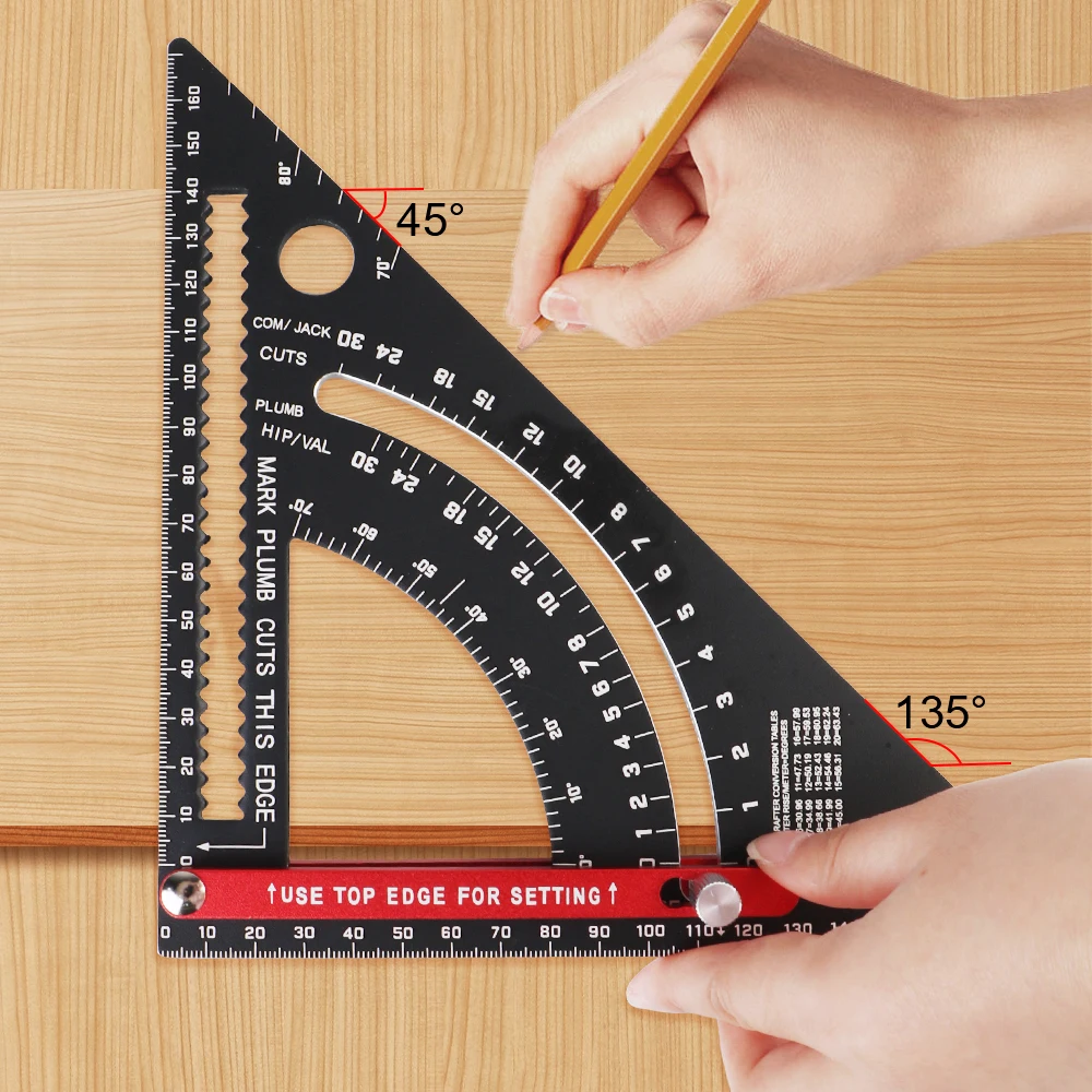 Woodworking Combined Tool Miter Saw Saw Protractor Adjustable Activity Triangle Ruler Measuring Tool Angle Ruler Angle Finder