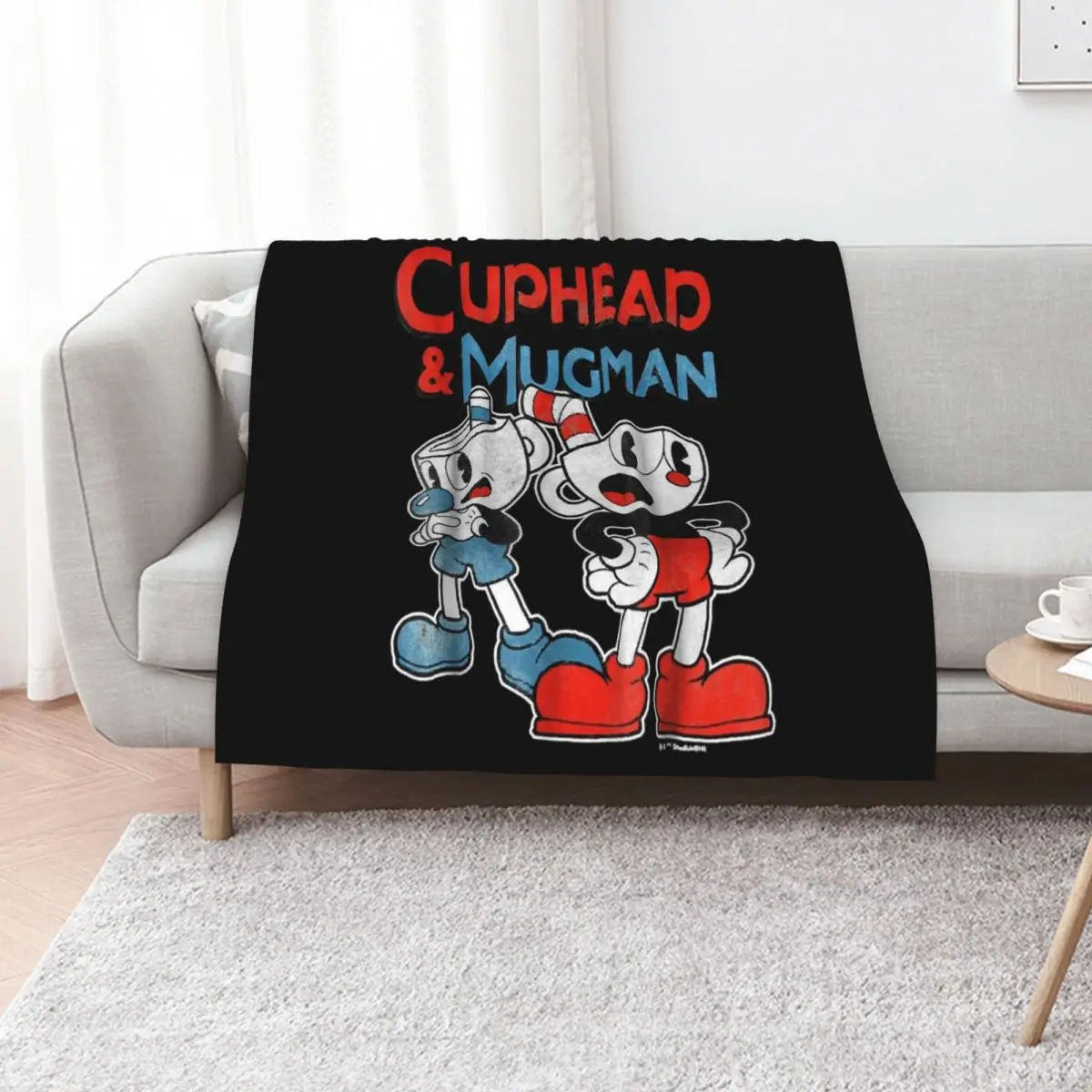 Cuphead Mugman Dynamic Duo Graphic T shirt Throw Blanket Bed linens Retros Loose Thin Blankets