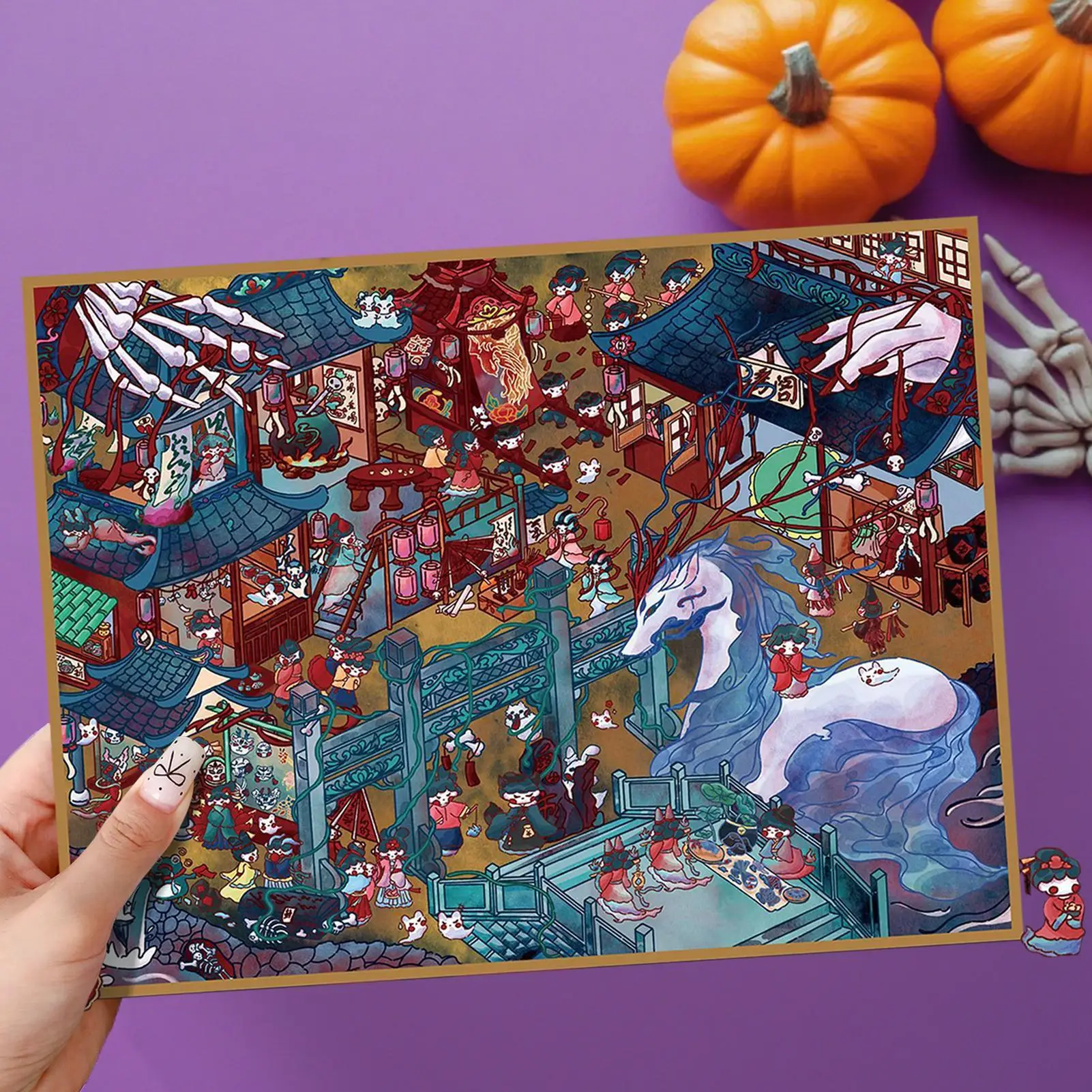 Miniatuur huisstickers 3D-effect Horror Hand Account Decals Stress Relief Landschapsarchitectuur Decals voor ambachtelijke liefhebbers Plakboek