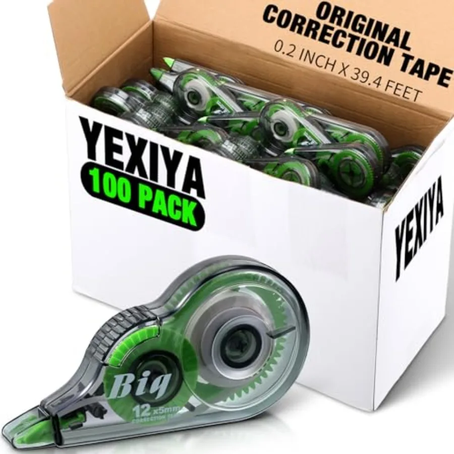 

Корректирующие ленты (набор) с широким аппликатором-ластиком, прозрачные, простые в использовании, для офиса и заметок