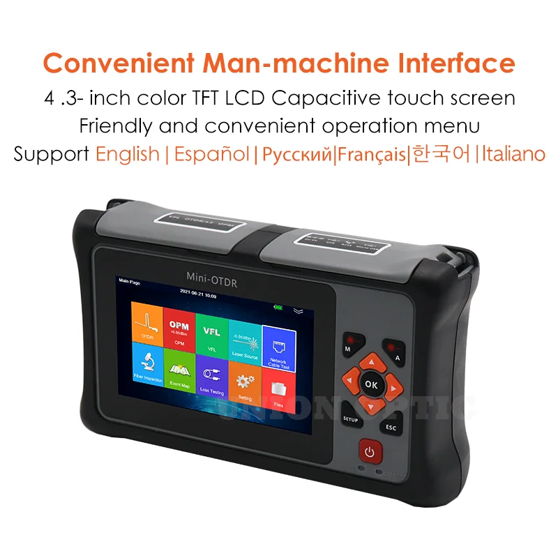 Pro MINI Active Live OTDR 26/24dB Fiber Optic Reflectometer Touch Screen VFL OLS OPM Event Map Ethernet Cable Tester