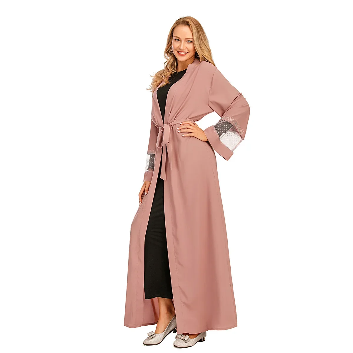 Aberto Abaya para Mulheres Muçulmanas, Kimono Aberto, Caftan Feminino, Abaya para o Ramadã, Eid Mubarak, Dubai, Turquia, Islã, Kaftan