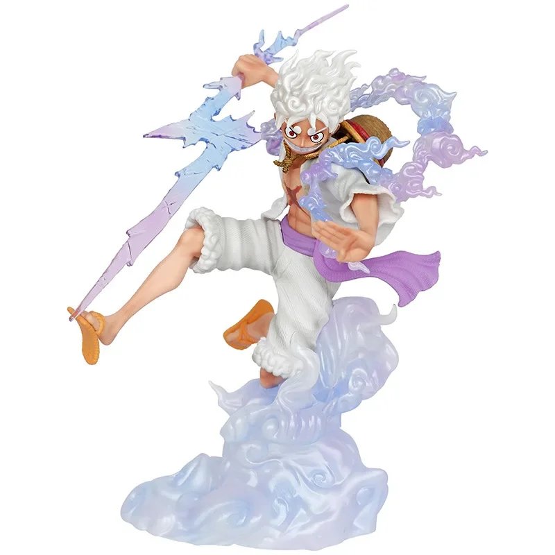 

21cm One Piece Anime Figure fifth gear Nika Luffy sun god Manga Statue PVC Action Figurine computer case ornament Model Toys