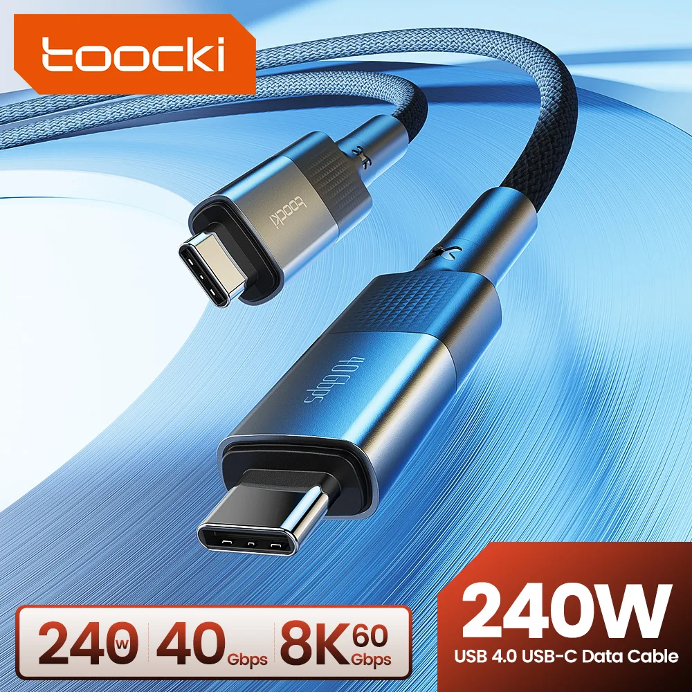 Light speed USB 4.0 data cable dual head typec40G fast charging 8K projection cable 240W high-definition video cable