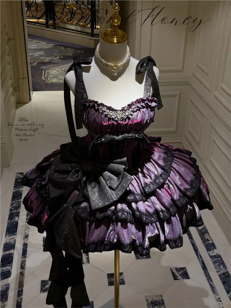 

Фиолетовое короткое платье для взрослых на день рождения