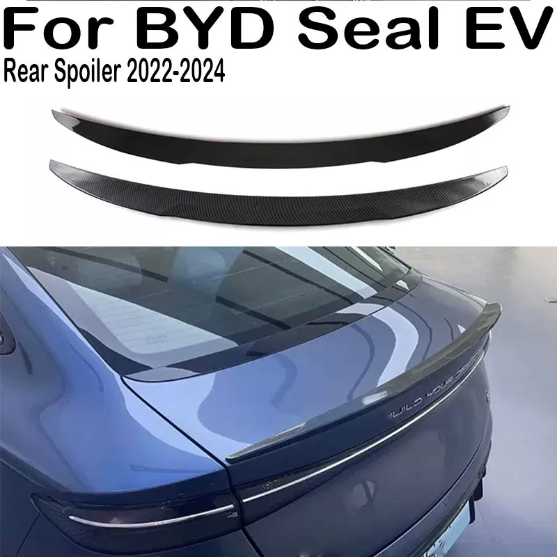 

Car Rear Spoiler Wing Styling Accessories Rear Wing Lip Trunk Spoiler Body Kit Tuning For BYD Seal EV 2022-2024 Gloss Black ABS