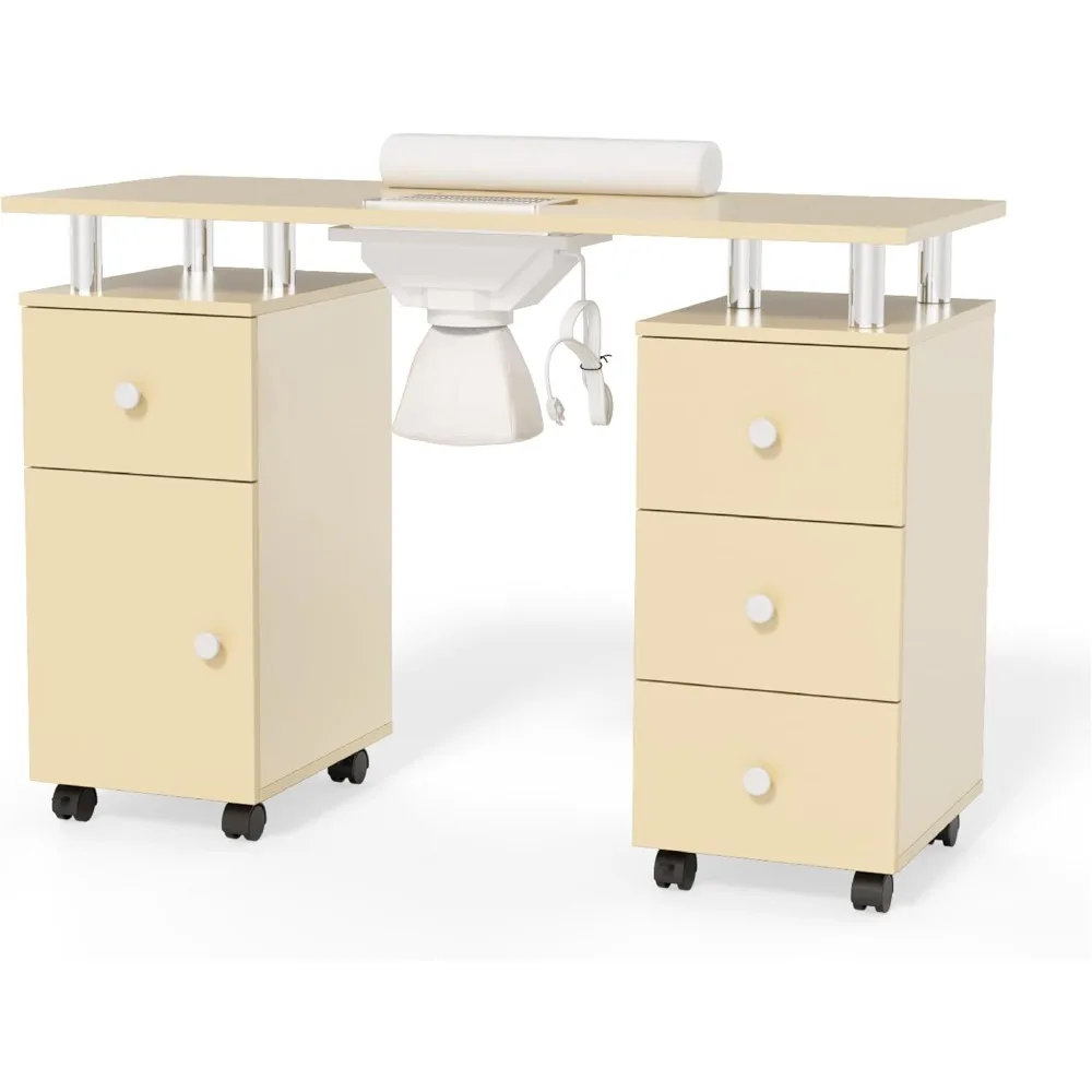 

Маникюрный стол, стол для ногтей для Nail Tech, станция для ногтей с электрическим пылесборником, хранилище для салона красоты макияжа Aceto