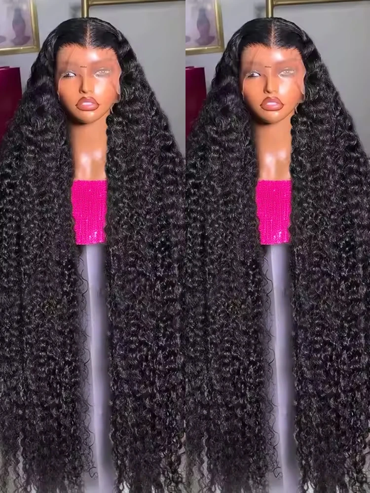 

Перуки с кружевной передней частью 40-46 дюймов, с эффектом водной волны, 13x4, 13x6, HD, с глубокой волной, 100% натуральные человеческие волосы для женщин, плотность 300%