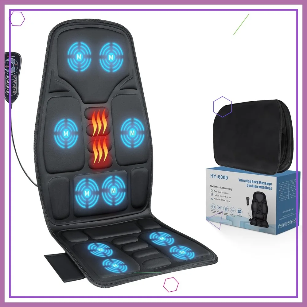 

Sotion Seat Massager, Vibrating Back Massage Cushion, 10 Vibrations for Stress Relief