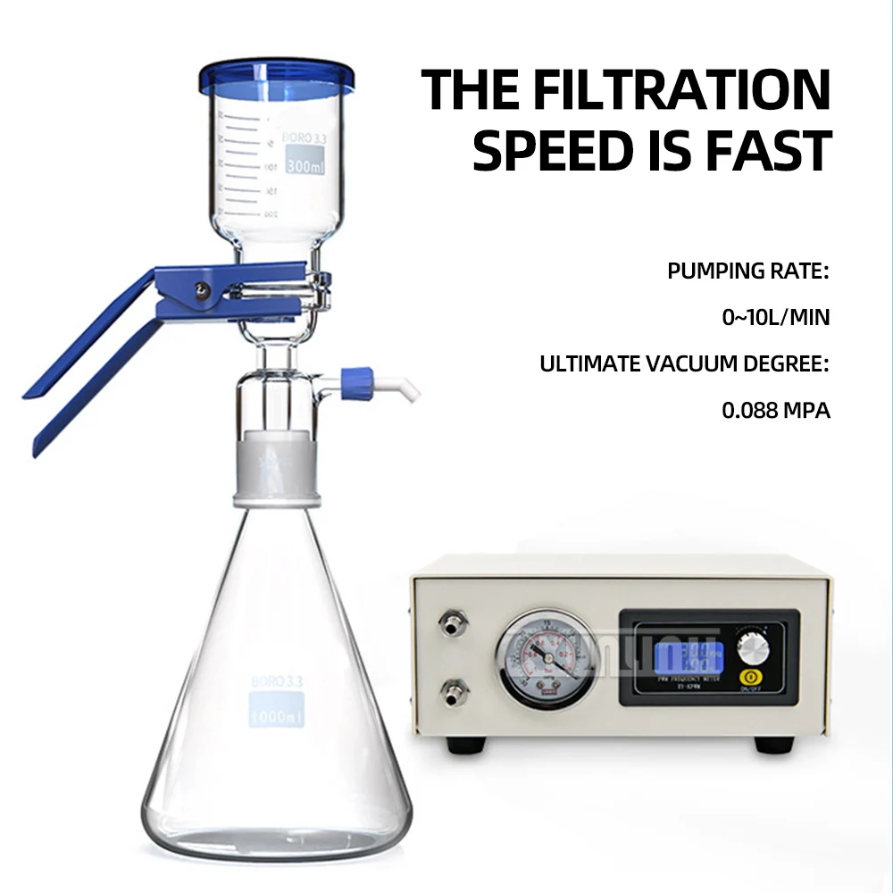 With Adjustable Flow and Pressure Gauge Laboratory Small Vacuum Pump 24V 1A 10L/MIN KCVP