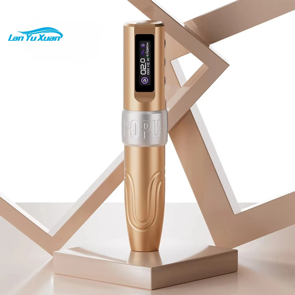 

Gold Mini Diva Voltage 2V Kick-Start&Dot Mode Machine Smp PMU Semi Permanent Makeup Wireless PMU Tattoo Machine