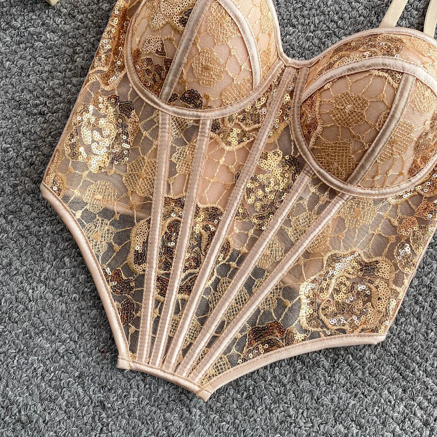 فاخر الترتر الدانتيل سيدة مشد أنيق لامعة المرأة بوستير الفتيات ضئيلة مساء ارتداء المحاصيل سيدة قصيرة الحلو محدد شكل الجسم الأعلى #3