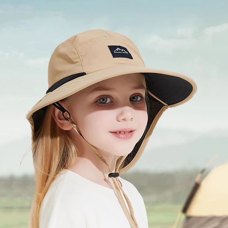 3-8 Yeas Kids UPF 50+ Sun Protection Hats Sun Hat for Baby Boy Girl Child Breathable Wide Brim UV Protection Cap Sunscreen hat