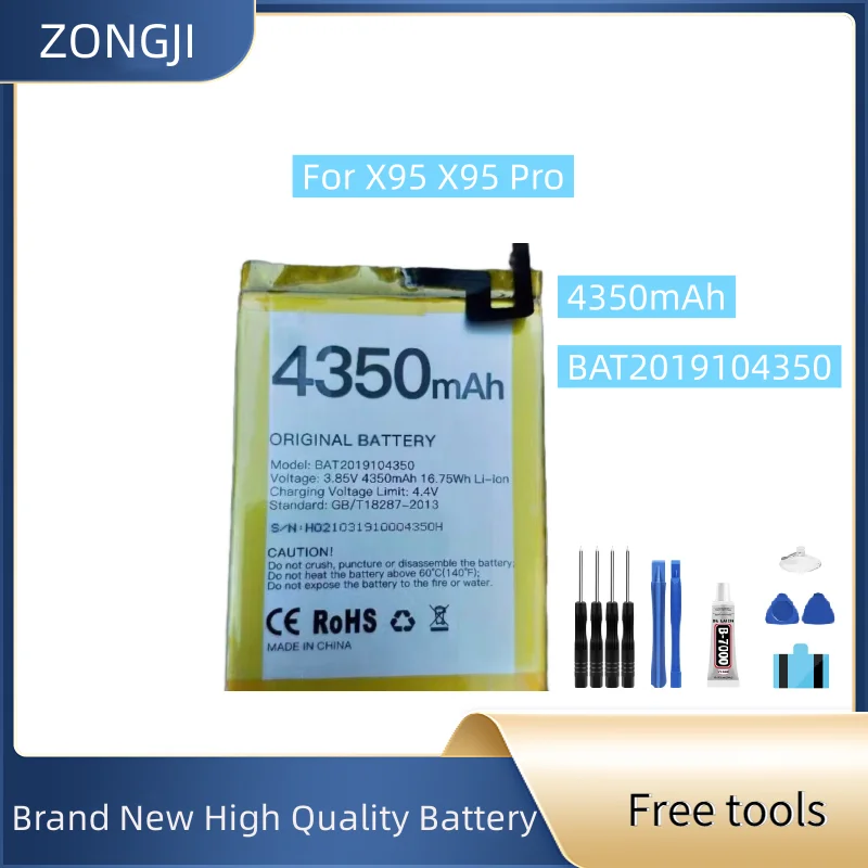 

Новый аккумулятор BAT2019104350 4350 мАч для аккумулятора мобильного телефона X95 X95 Pro + бесплатные инструменты