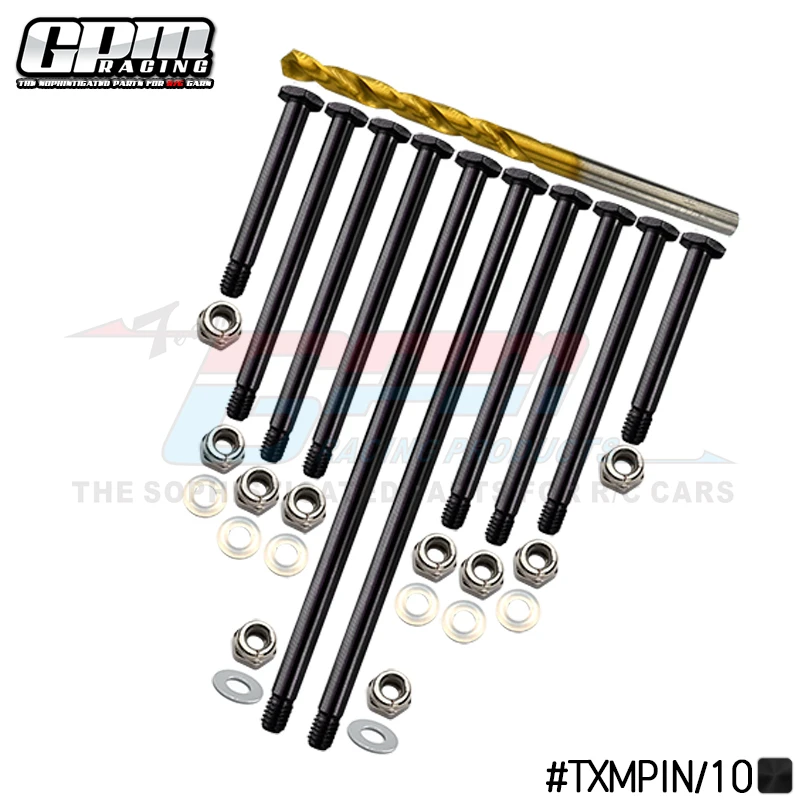 GPM Medium Carbon Steel Front/Rear Suspension Pins For TRAXXAS 1/5 X-MAXX 6S/8S &1/6 XRT