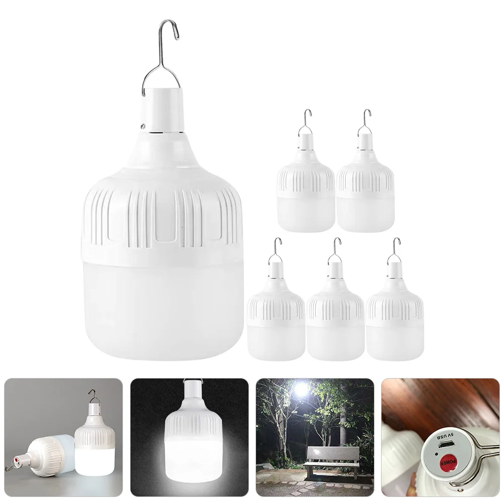 

1Set Gentle Eye-Friendly USB Charge Bulb for Outdoor Emergencies and Vendors Outdoor Light Bulb USB Charge Lamp for Vendors