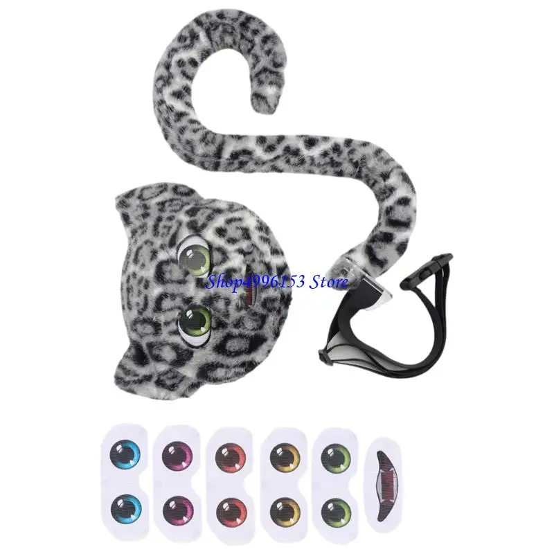 Q0ke Kids volwassenen Luipaardkostuums Set Animal Dress Dress Kostume Accessoires