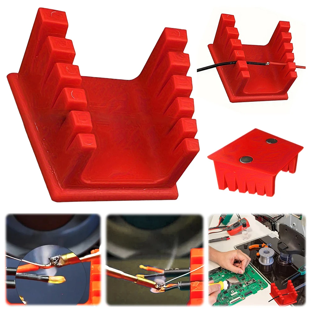 

Magnetic Wire Fixture Bracket Plastic Soldering Wire Tin Leads Clamp Insulated Cable Connection Fixture for 30AWG-12AWG Wire