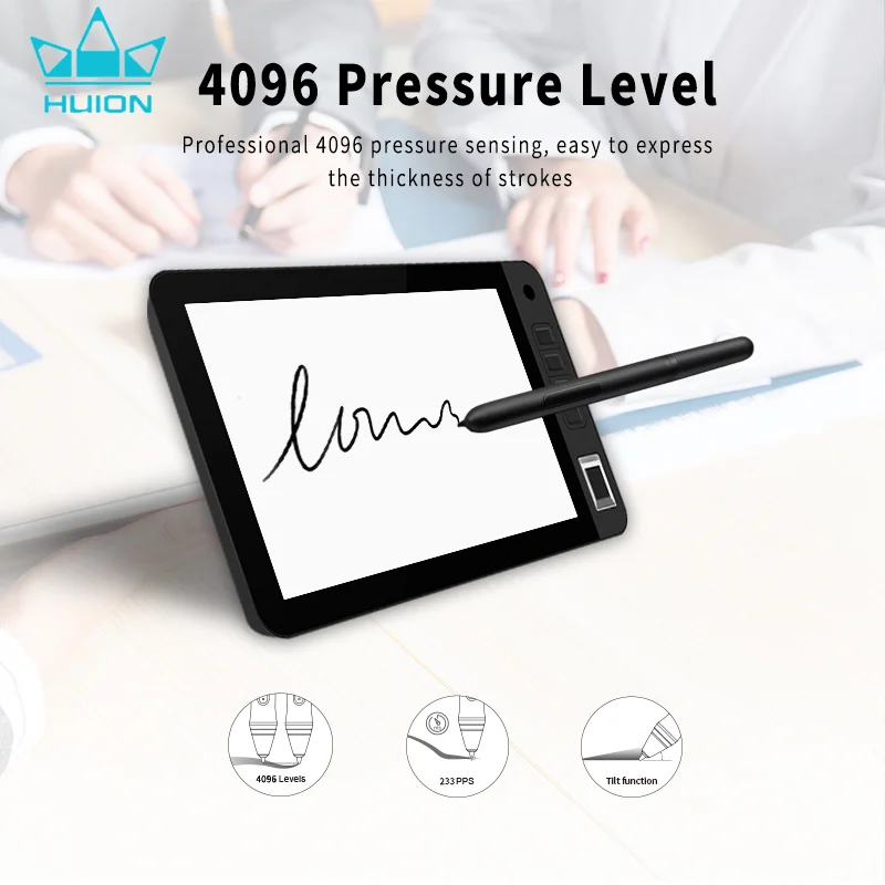 10 inches display offices government school bank pressure sensitivity E-signing fingerprint input Huion DS101S signature pad