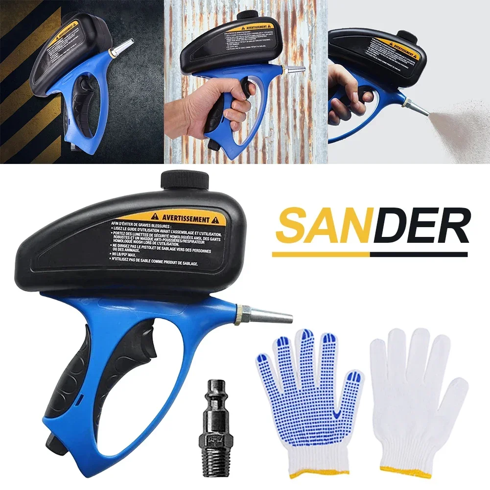 

150 PSI Air Sand Blaster Adjustable Flow Pneumatic Sand Blasting Machine Sandblaster Spray Gun for Polishing Metal Rust Removal