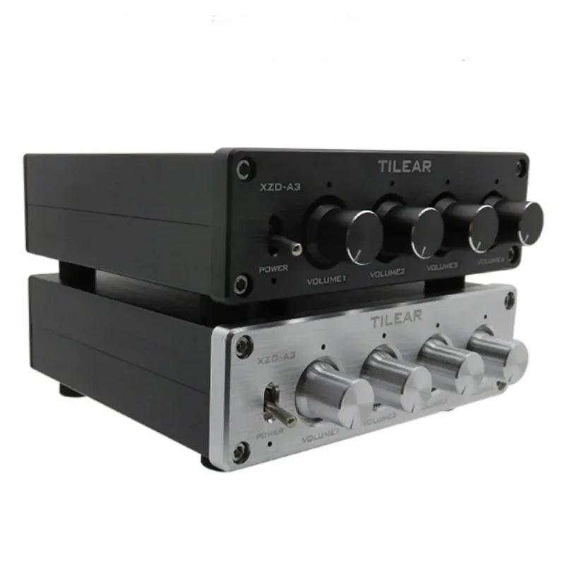 

NE5532 DC12V 4 In 1 Out Lossless Audio Signal Switcher Mixer Speaker Splitter Selector Box For Home Amplifier