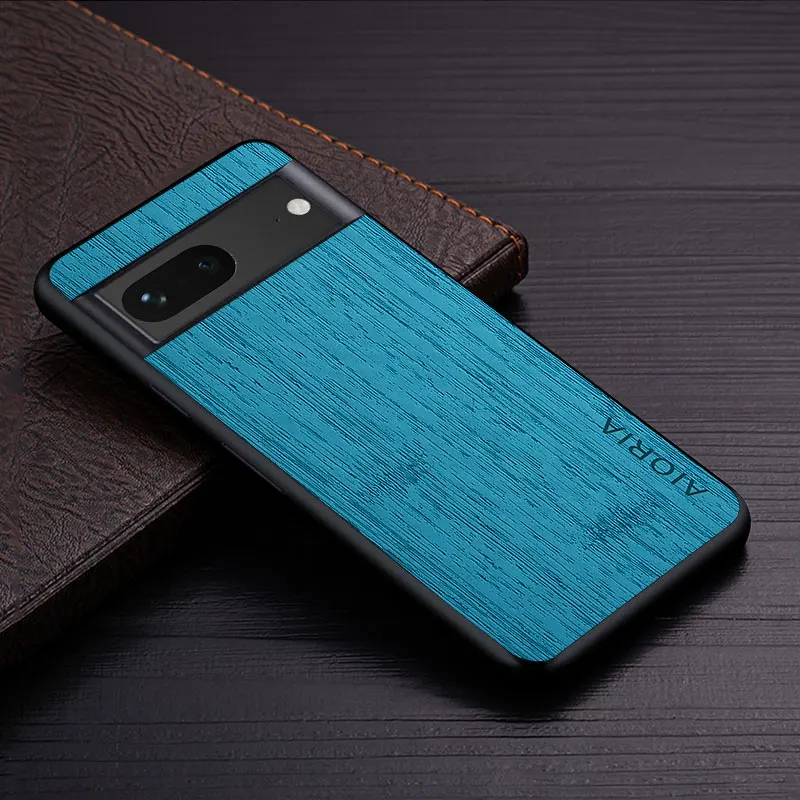 Capa para google pixel 7 pro 7a funda bambu padrão de madeira couro nova capa de telefone luxo coque para google pixel 7 caso capa