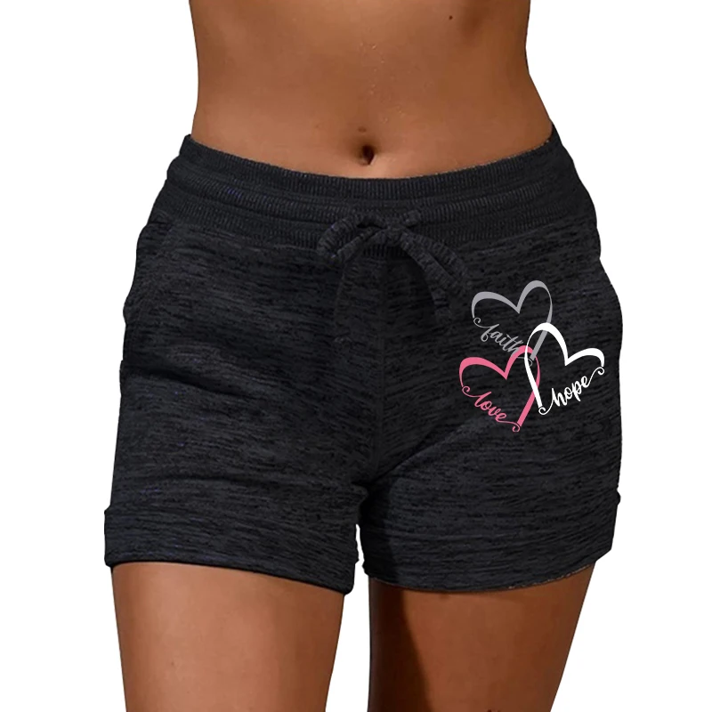 여성용 신축성 드로스트링 반바지, 단색 스포츠 스트레이트 팬츠, 경량 의류, 패션 여성 스트리트웨어, 여름