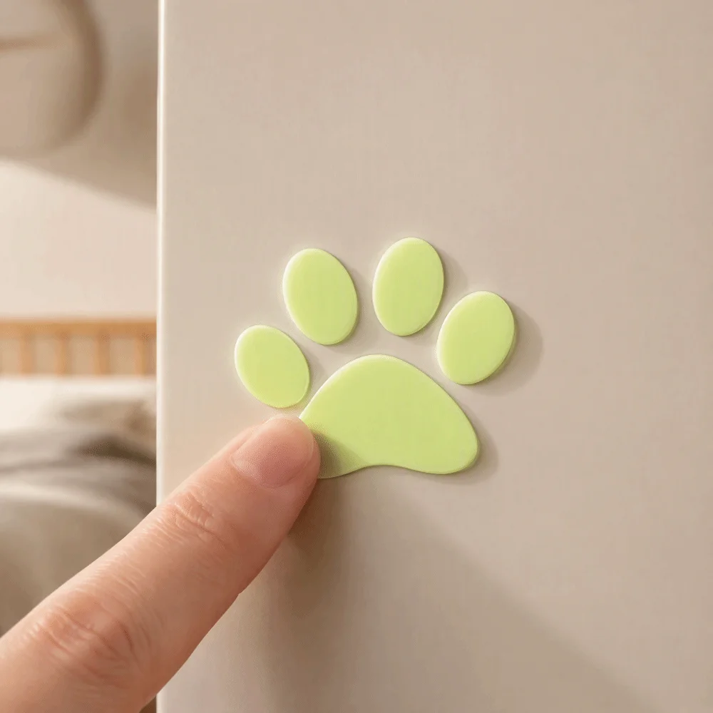 10/20Pcs Creative Fluorescent Paw Wall Sticker Glow-in-the-Dark DIY Luminous Wallpaper Self-adhesive Removable