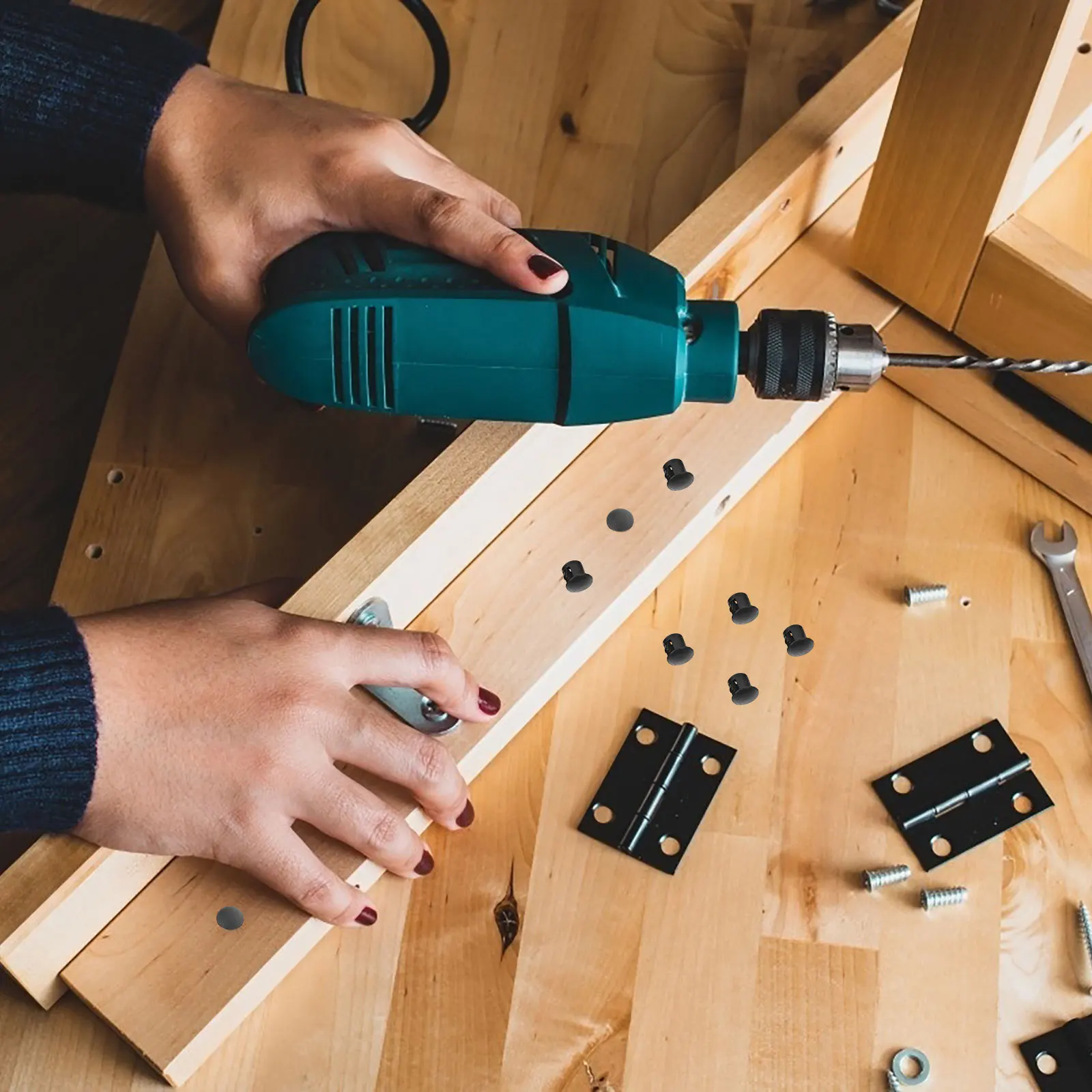 1000 قطعة المقابس ثقب البلاستيك ارتداء مقاومة المفاجئة تصميم للأثاث ثقب المسمار غطاء ختم المقابس لخزائن الكراسي رفوف