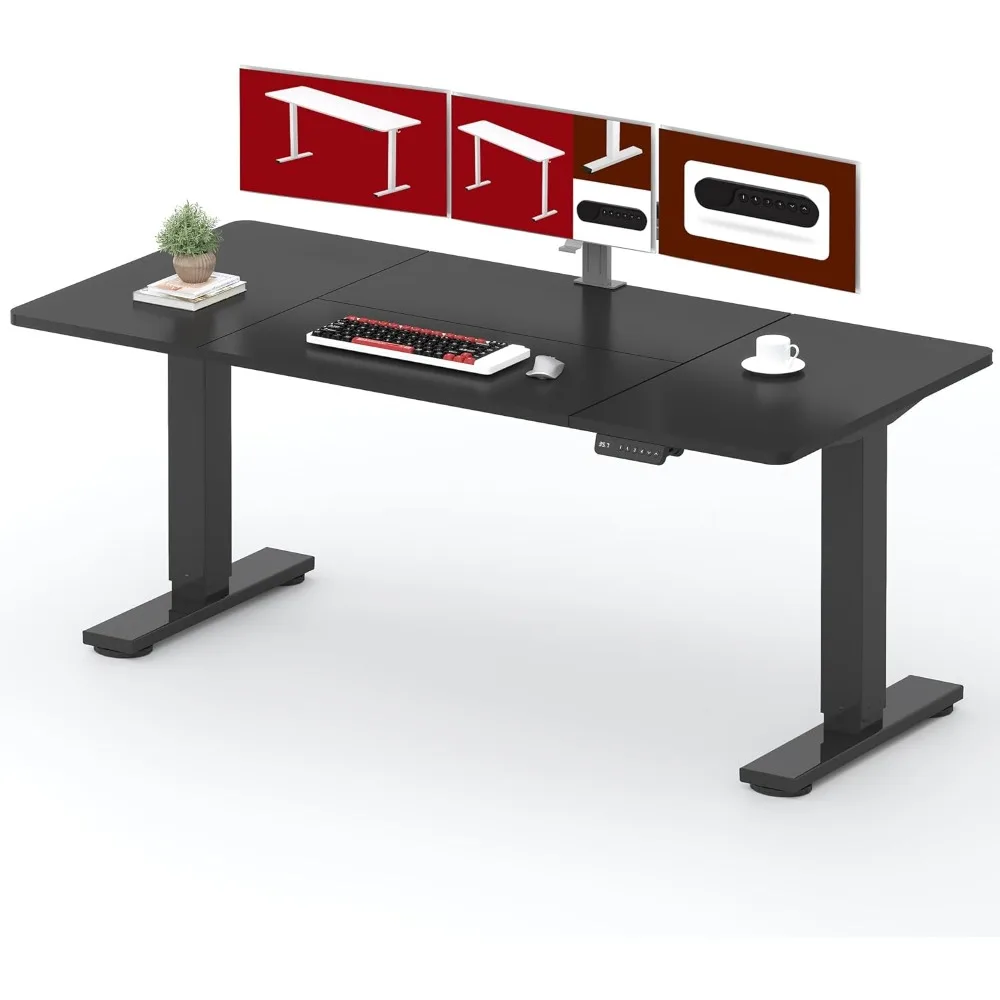 مكتب قائم بارتفاع قابل للتعديل مكتب كهربائي 79 × 32 بوصة حامل مكتب منزلي مع لوحة لصق #1