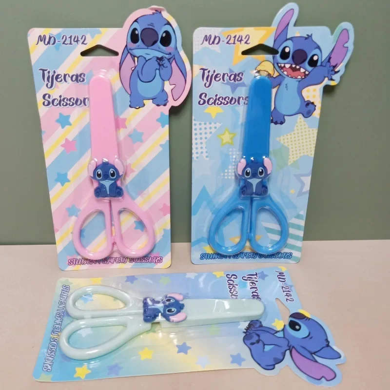 Disney Stitch Cartoon Scissors Anime Figures Lilo & Stitch Student DIY Handmade Paper Cutter Kids Stationery Portable Scissors