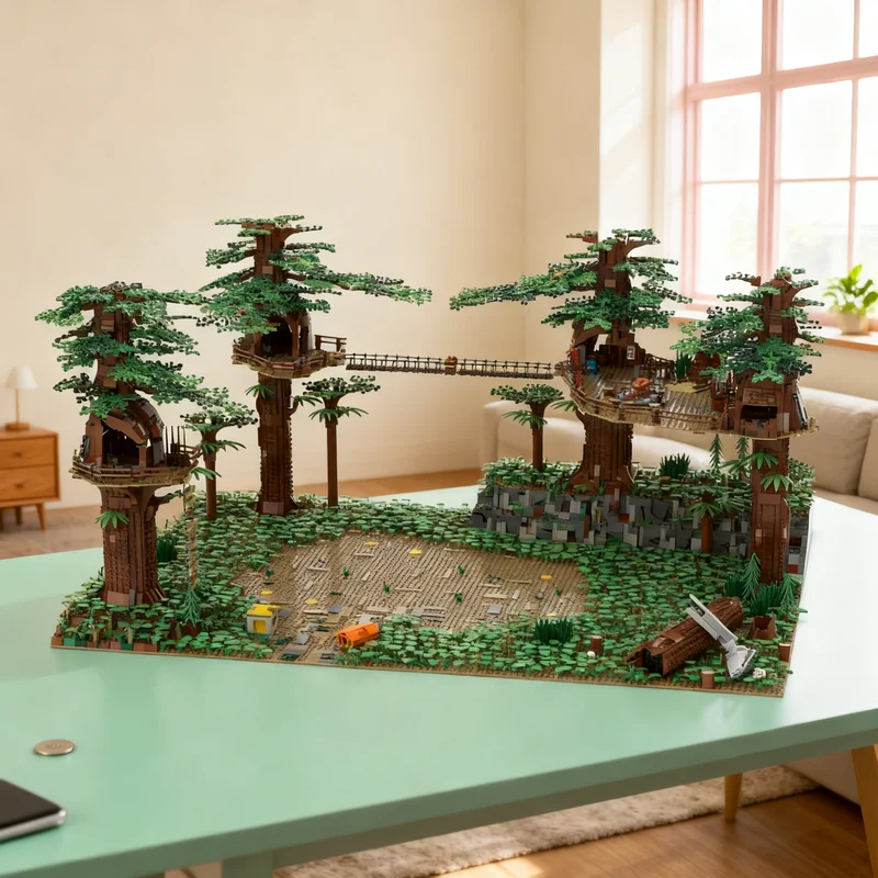 

5593pcs MOC EWOK VILLAGE DISPLAY For FM Star Battle UCS Model Building Blocks Toy Gift Creative Collectible Desk Premium Adult