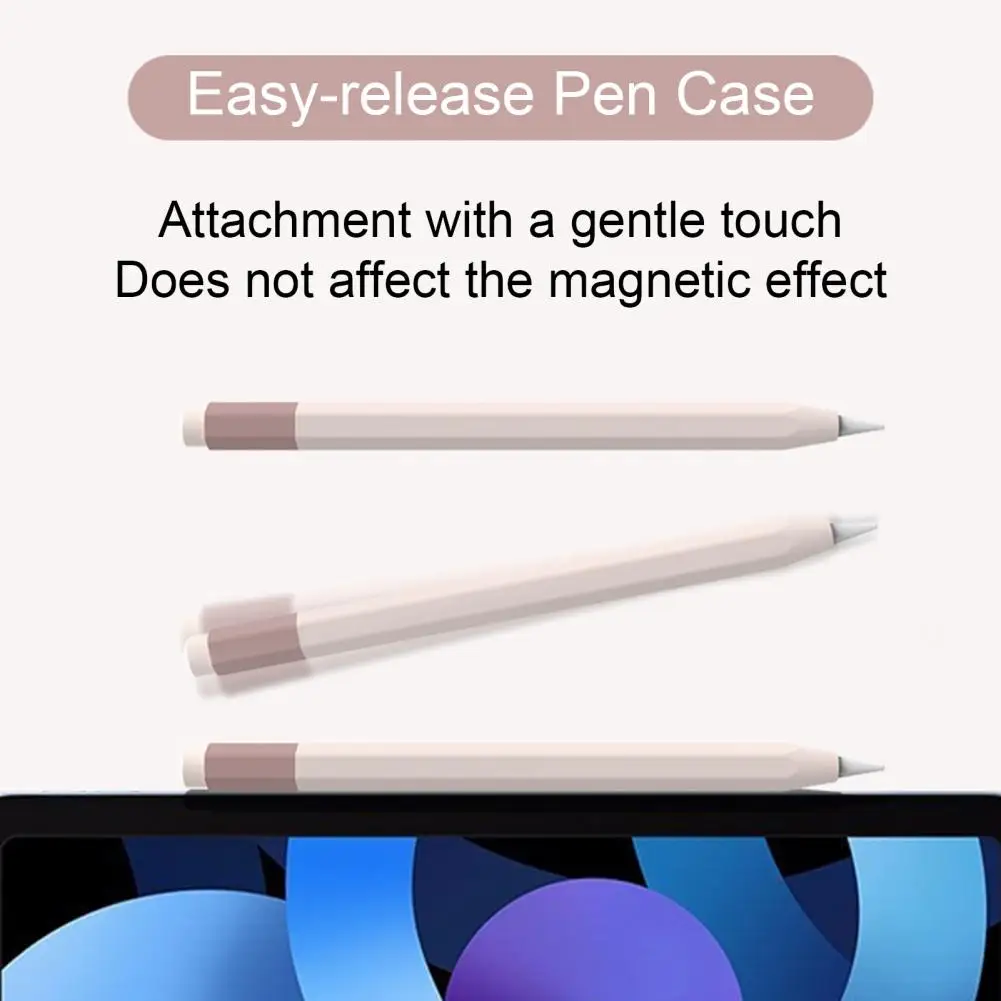 Magnetic Pen Cover Soft Silicone Pen Cover Sleeve Lightweight Anti-lost Stylus Protector Tablet Touch Pen Case for Apple Pencil