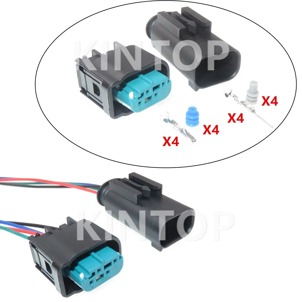 

1 Set 4 Pins Car Taillight Wire Socket AC Assembly for BMW 1-967584-1 968399-1 1-967640-1 8E0971934 Auto TurnLight Sealed Plug