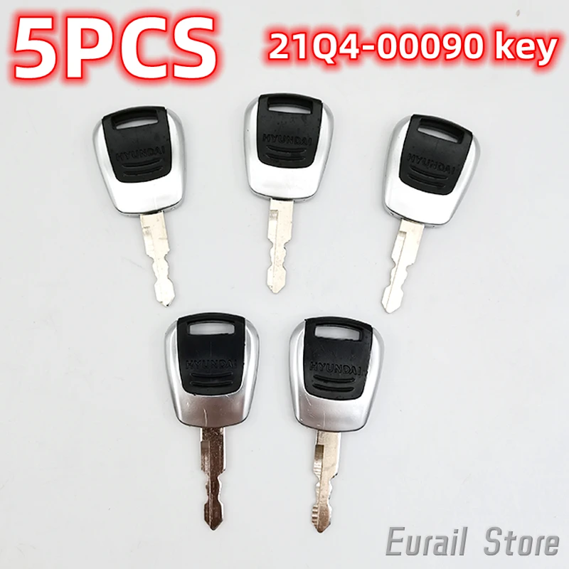 5pcs Keys For Hyundai Excavator Heavy Equipment ignition Key - New Style 21Q4-00090 many newer R-9 series equipment models