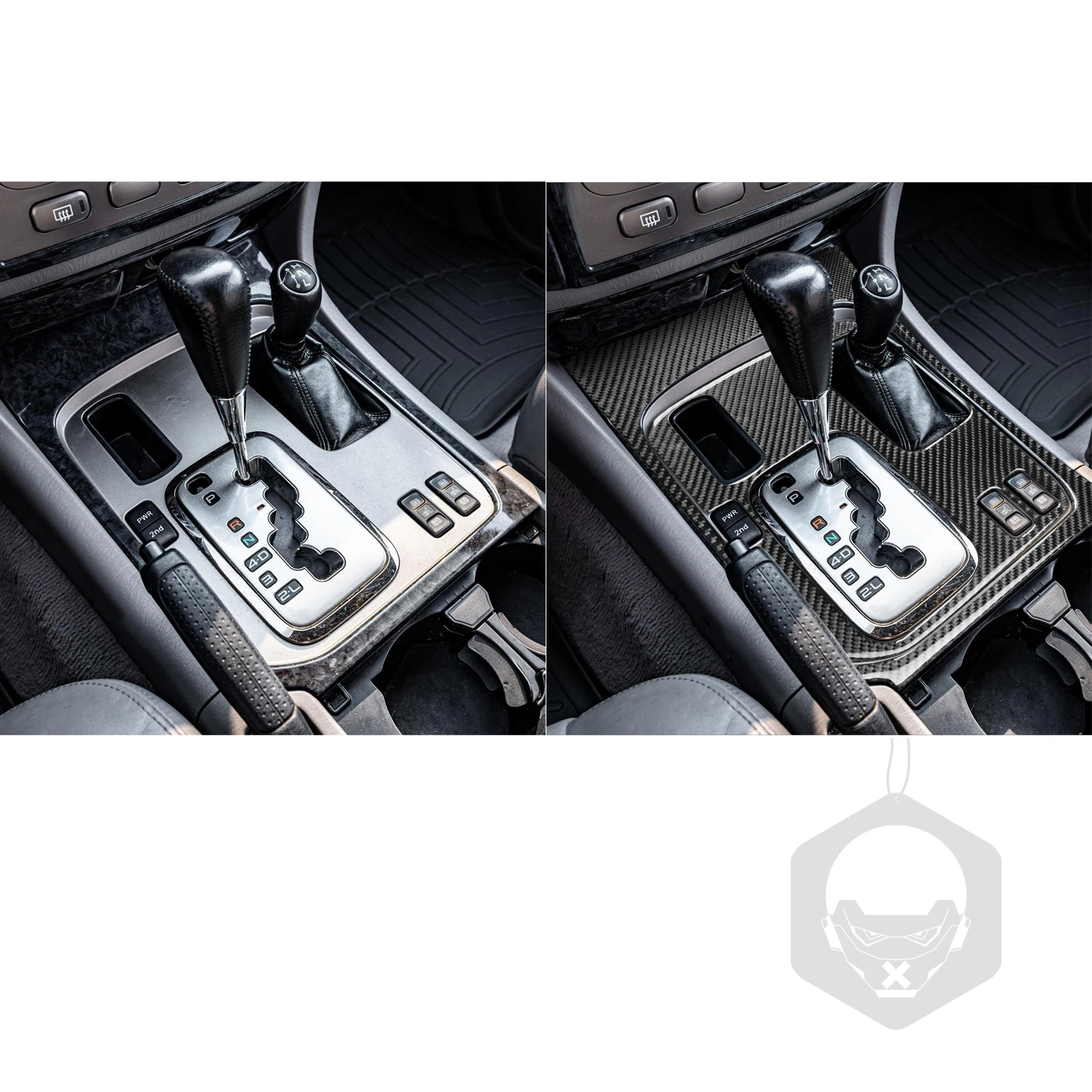 Panneau de changement de vitesse en fibre de carbone véritable, revêtement Kiev illage, accessoires intérieurs de voiture, autocollant pour Lexus LX470, Toyota Land Cruiser 2003-2007