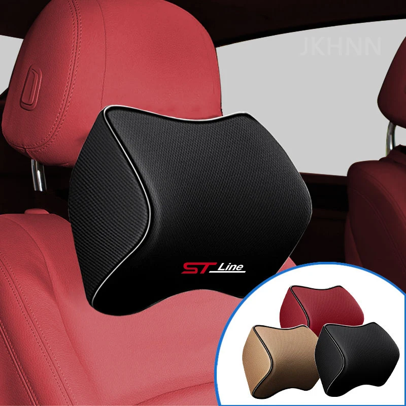 

Car Neck Headrest Pillow Cushion Auto Seat Head Support Neck Protector 3D Memory Cotton For Ford st line stline fiesta STLINE