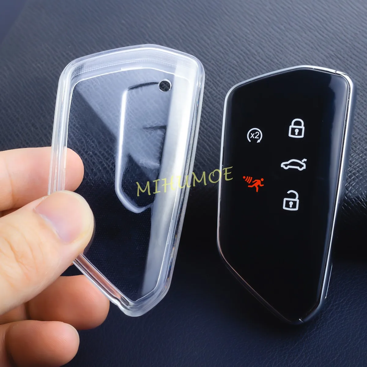 Transparante Autosleutelzakje Case Cover Houder Voor VW Golf MK8 ID.3 ID.4 Seat Leon Tarraco Ateca Skoda Octavia MK4 Cupra Formentor