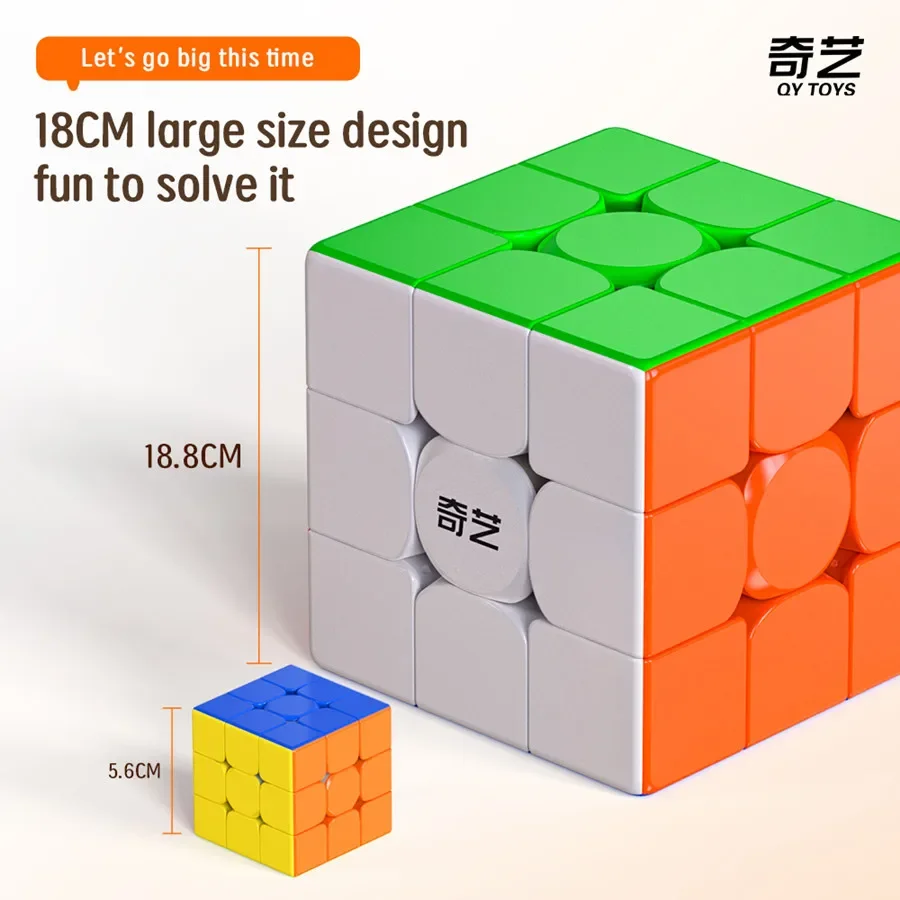 QiYi 18.8cm Warrior Plus Super Big 3x3x3 Cube Magic Puzzle  Magico Professional Educational Toy for Creative Gift
