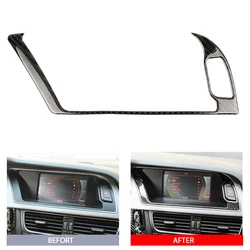 For Audi A4 B8 2009 2010 2011 2012 2013 2014 2015 Carbon Fiber Center GPS Navigator Outer Frame Trim Cover