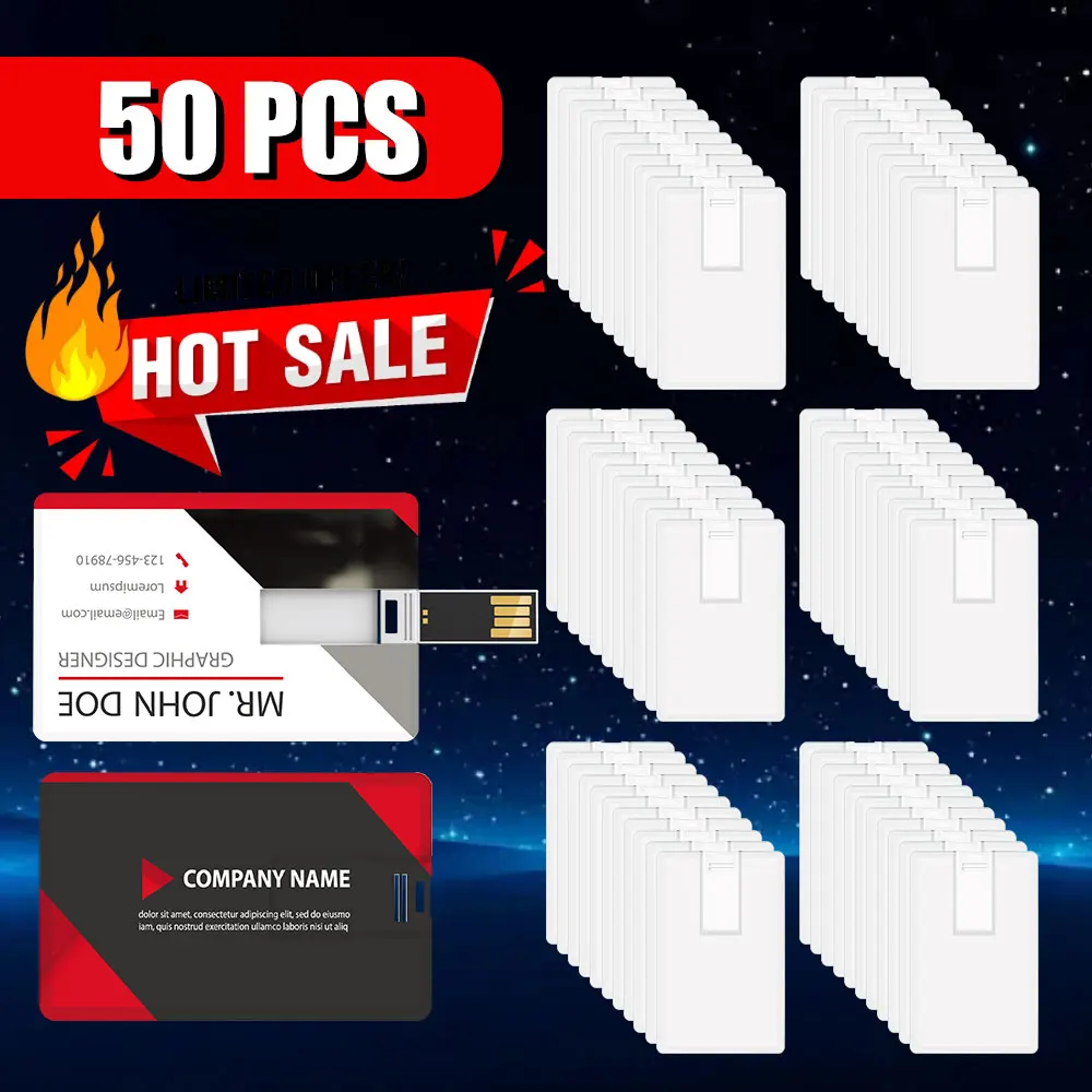 

50 шт. USB-флешки с индивидуальным логотипом и изображением, 128 МБ, 4 ГБ, 8 ГБ, 16 ГБ, 32 ГБ, в форме кредитной карты, USB-накопитель с логотипом компании
