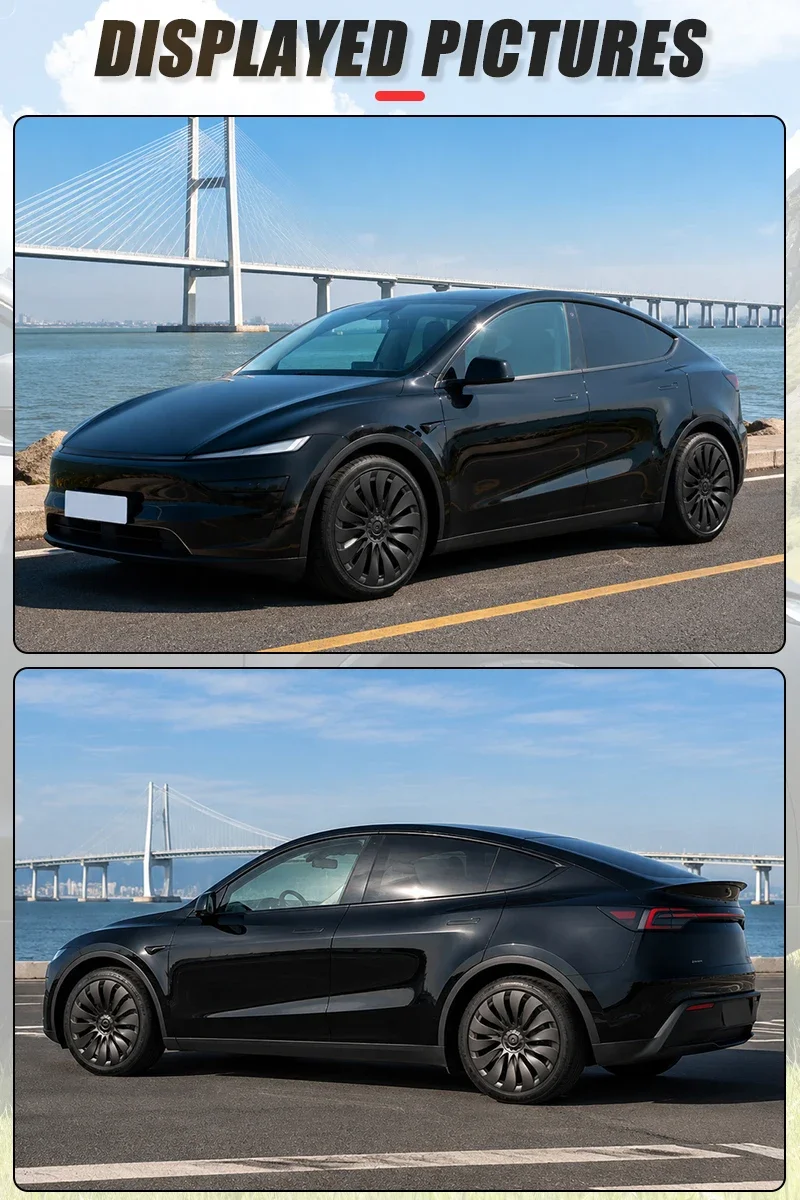 Für Tesla Model Y Juniper Standard 18 Zoll 4 Stück Vollrand-Apertur-Radabdeckung Radkappen Leistungs-Ersatzteile Zubehör 2026 – Detail 11
