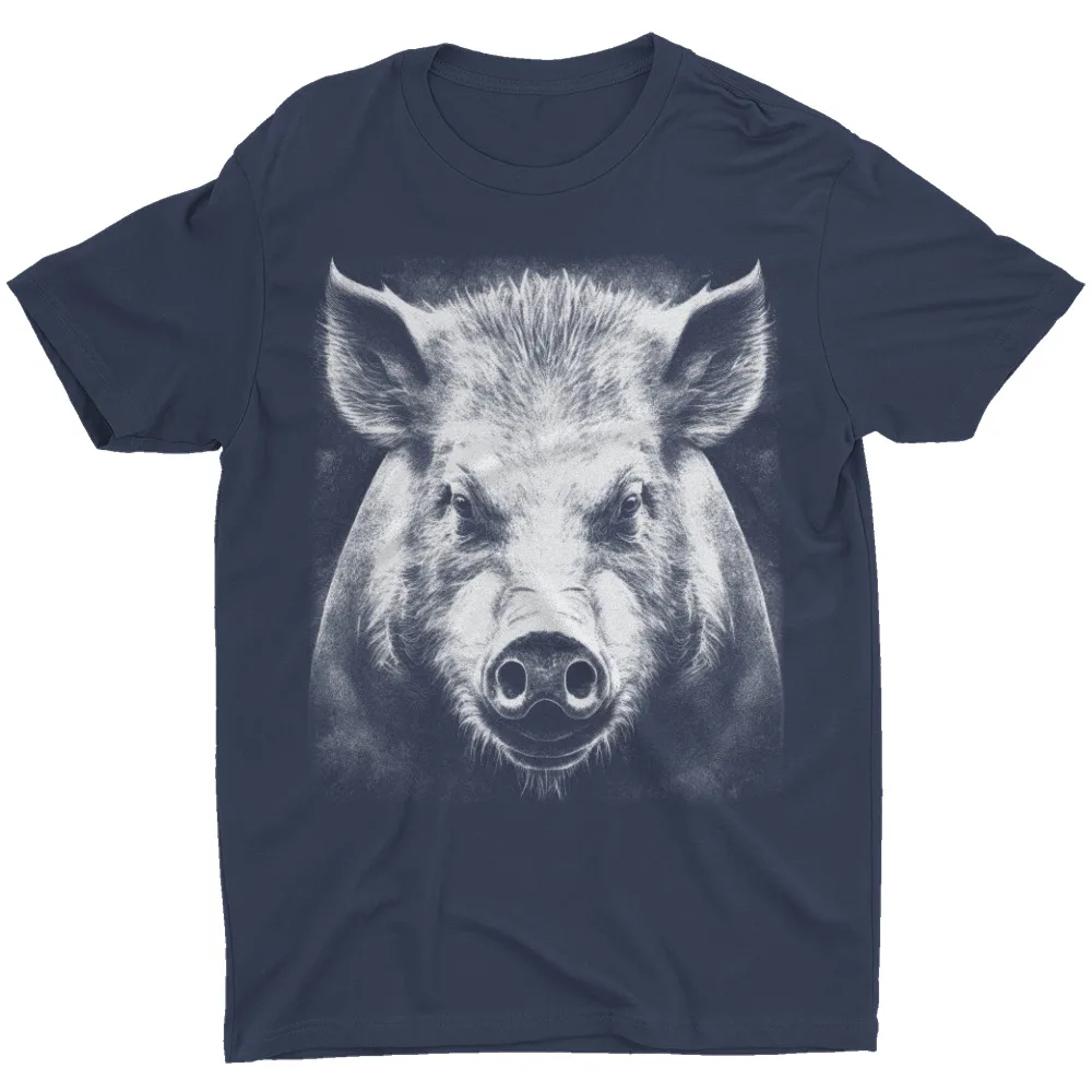 Boar T-Shirt Pig  Funny Animal Portrait Wildlife T  Men's Tee VintageLuxury Brand  Anime pattern clothing high quality